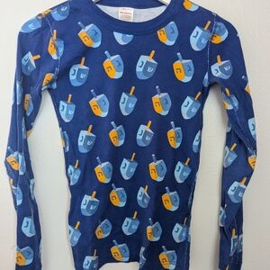 Hanna Andersson Blue Dreidel Long Sleeve Pajama Set